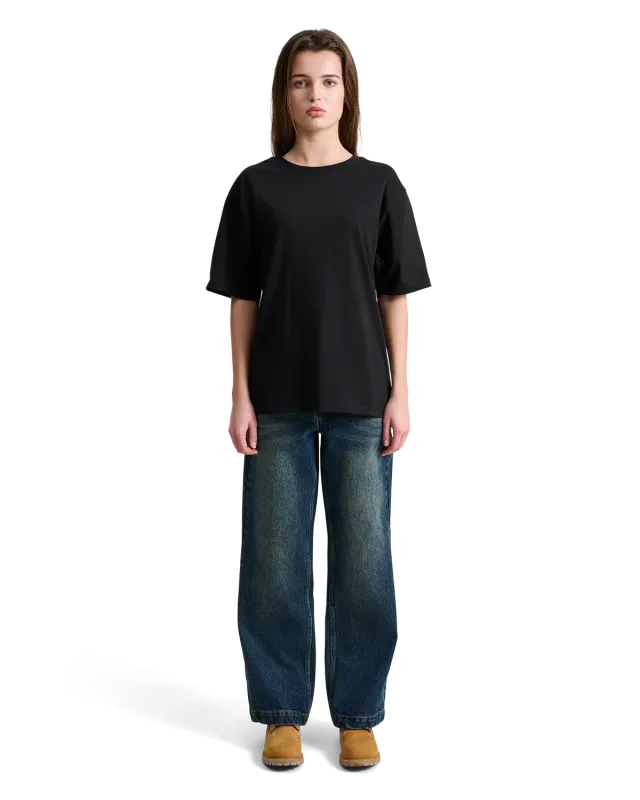Alis Sid oversized t-shirt Solid Black bomuld