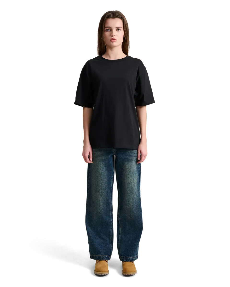 Alis Sid oversized t-shirt Solid Black bomuld