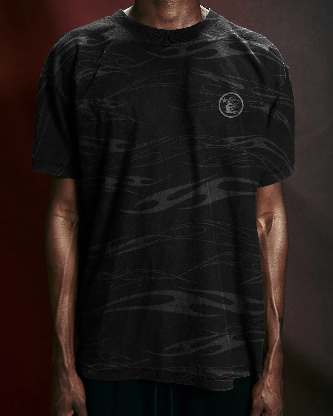 Hellstar Tribal Camo t-shirt sort Megaride print