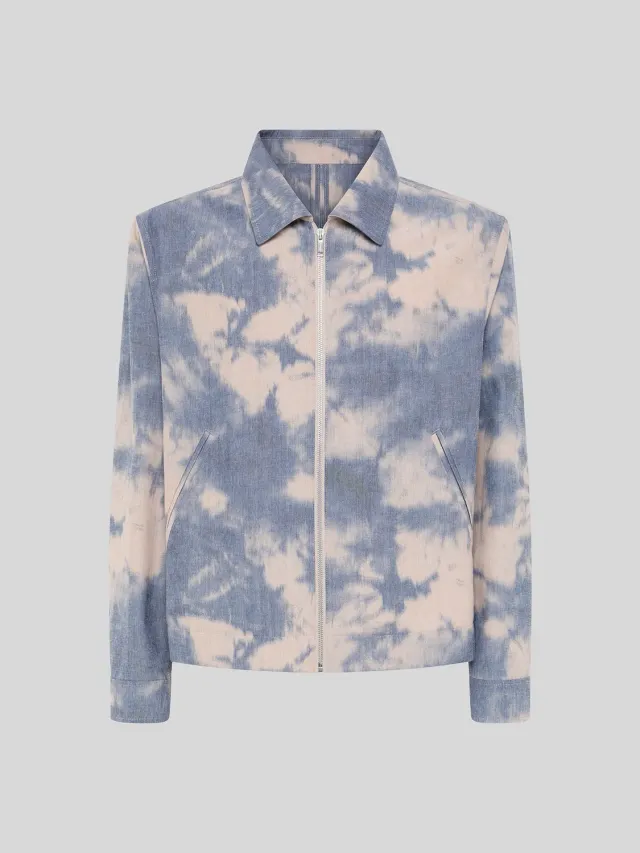 Laneus Tie Dye Zip-Up jakke blå/blå bomuld