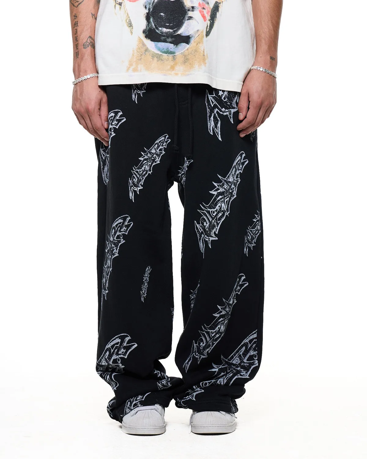 Hellstar Graffiti Sweats sweatpants sort baggy