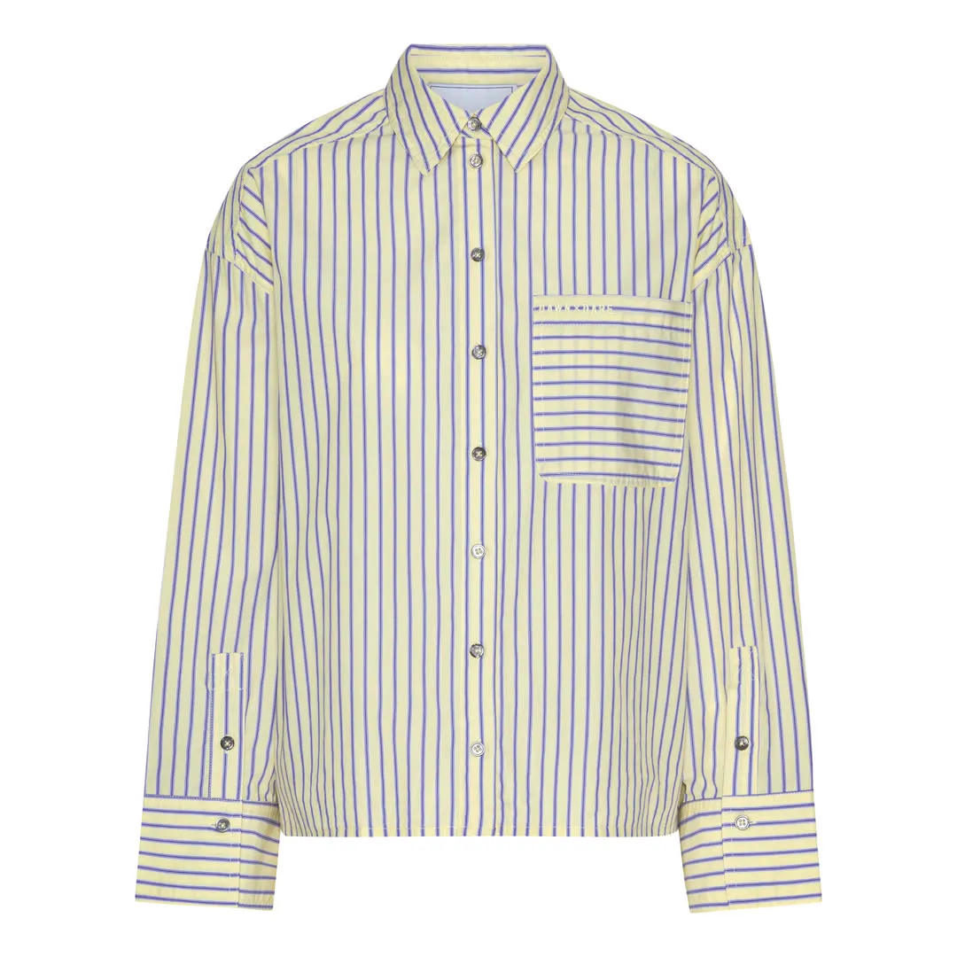 DAWNXDARE Abbie 118 skjorte pale yellow stribet