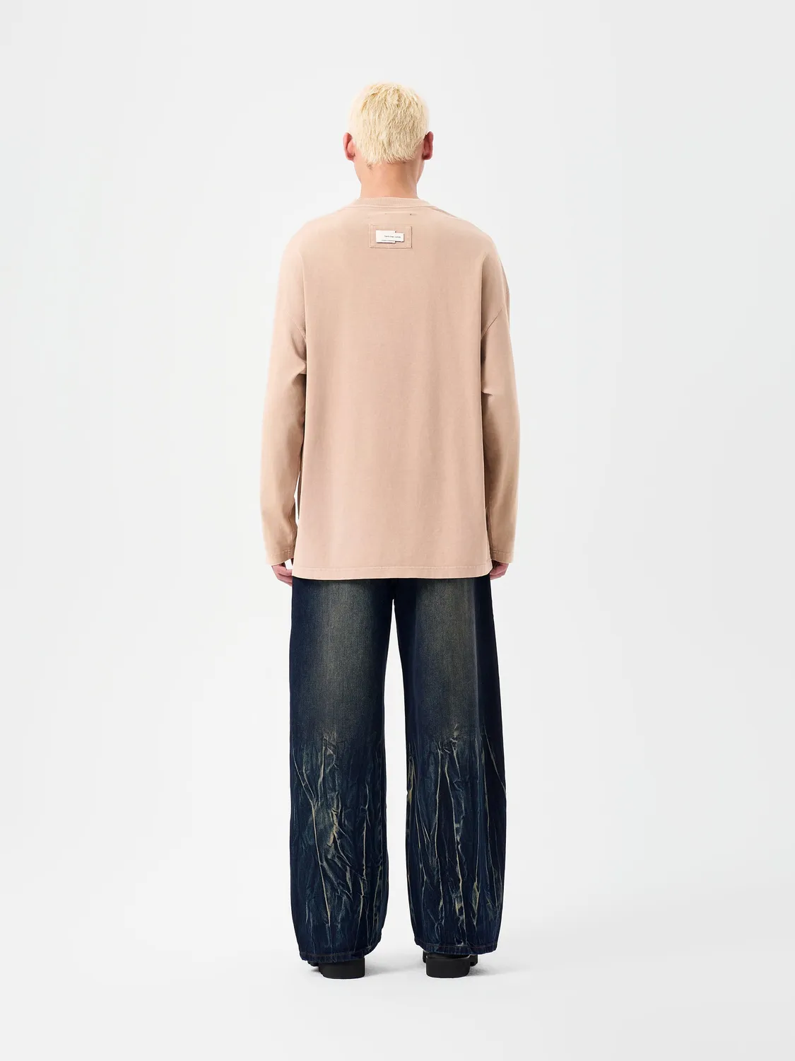 Feng Chen Wang Deconstructed langærmet t-shirt washed