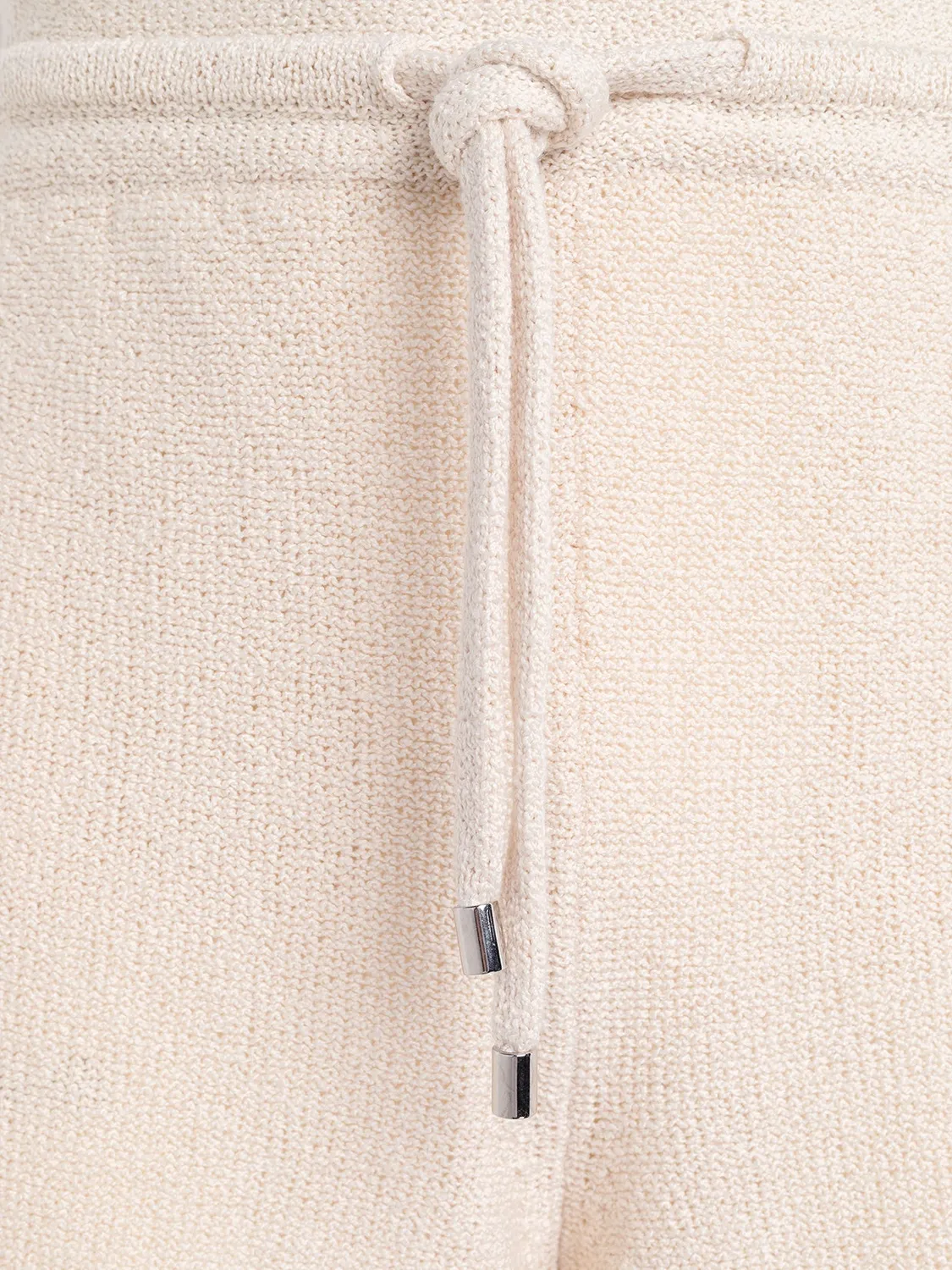 Laneus Cashmere and Silk Bermuda strikshorts creme