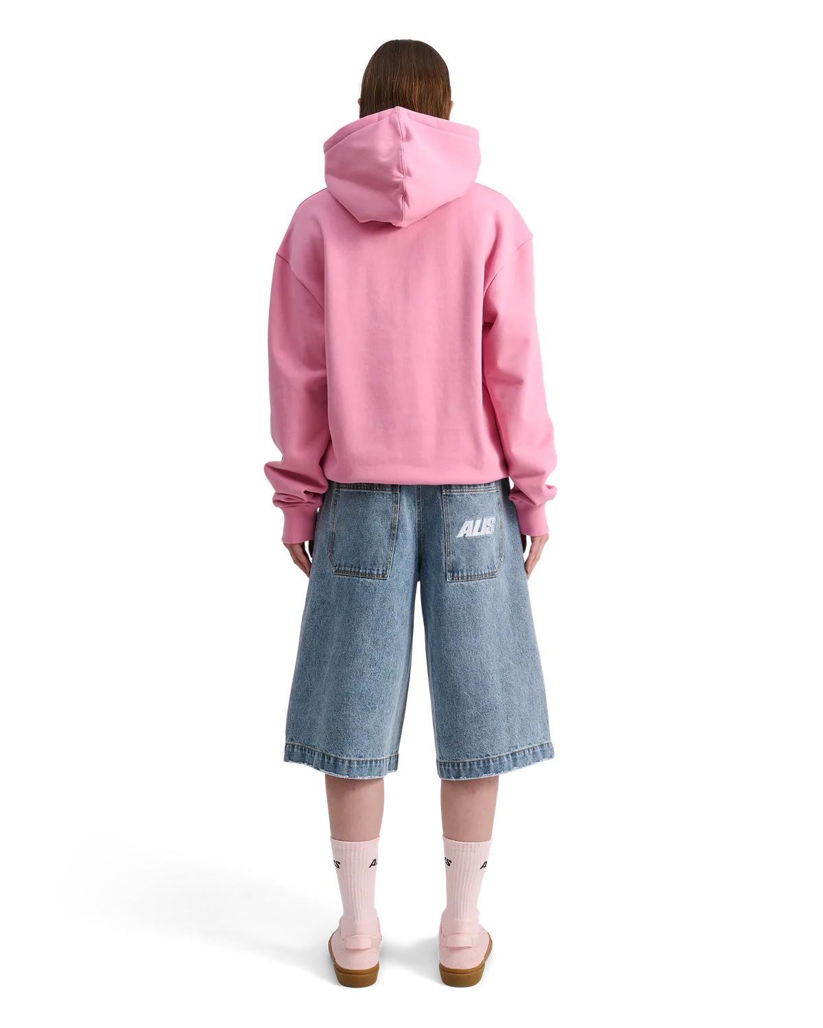 Alis Aori hættetrøje solid pink oversized