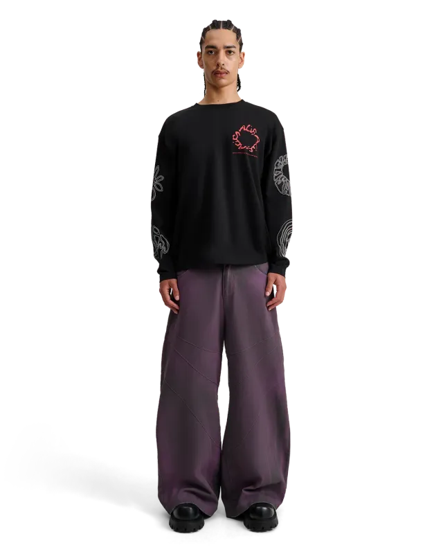 Alis Joshua langærmet t-shirt grafik solid black