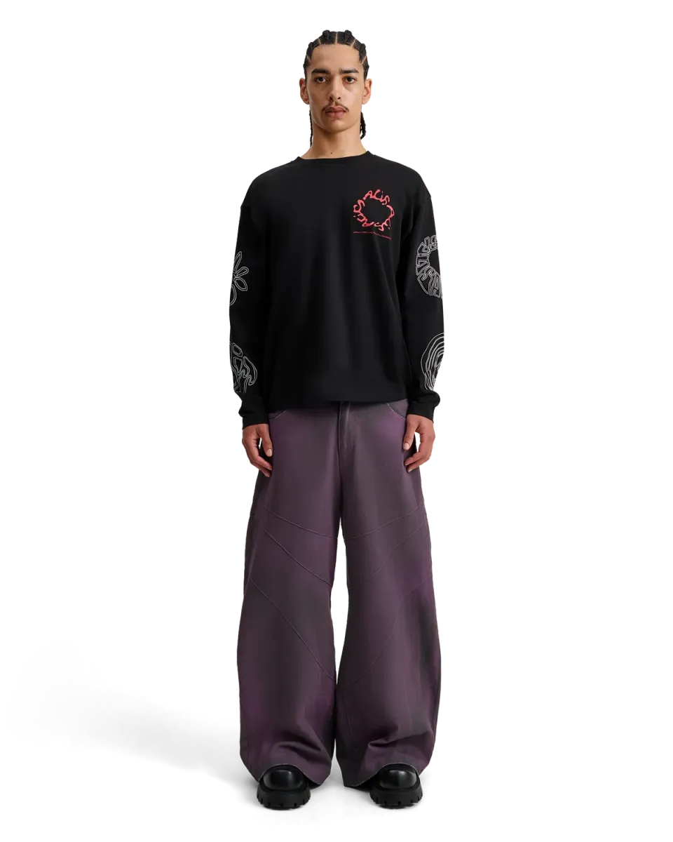 Alis Joshua langærmet t-shirt grafik solid black