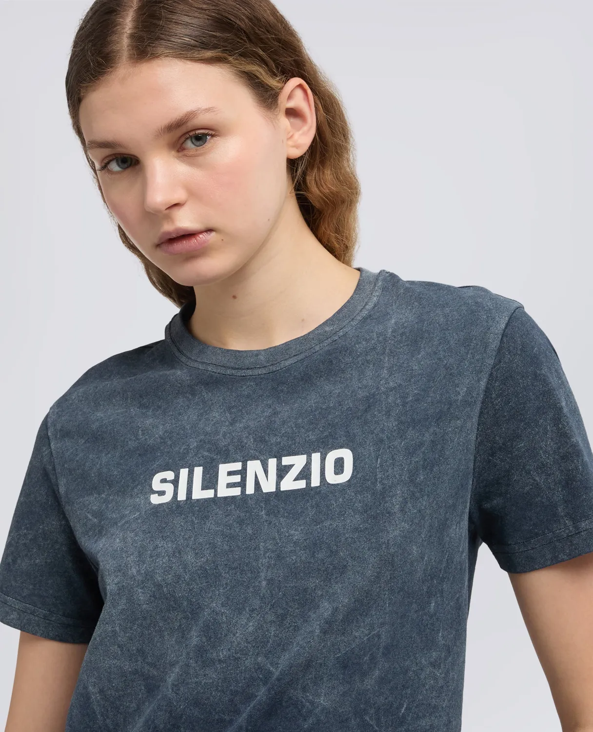 Aspesi Silenzio t-shirt navy bomuld str XS-XL