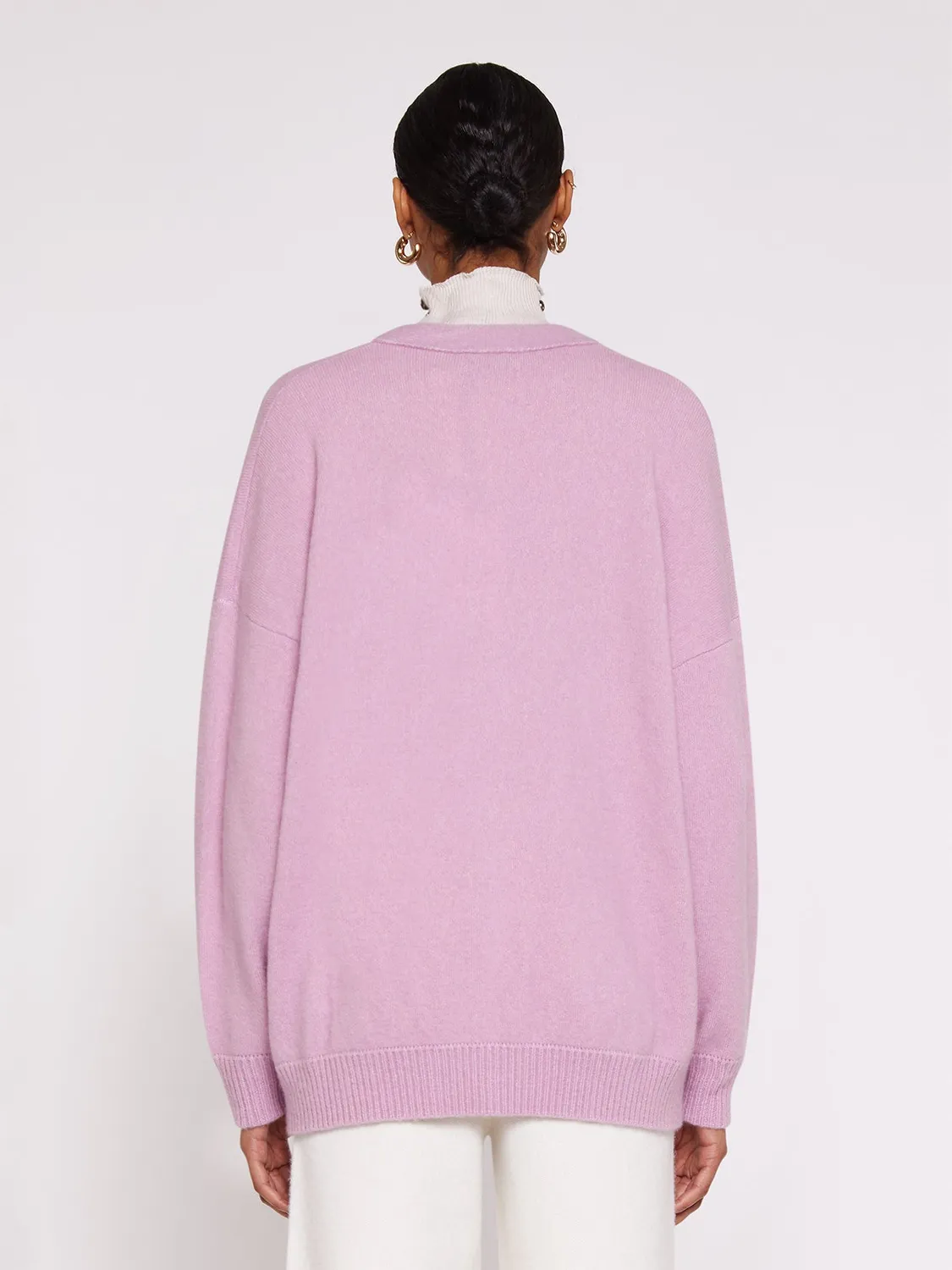 Laneus Cashmere and Silk cardigan pink cashmere