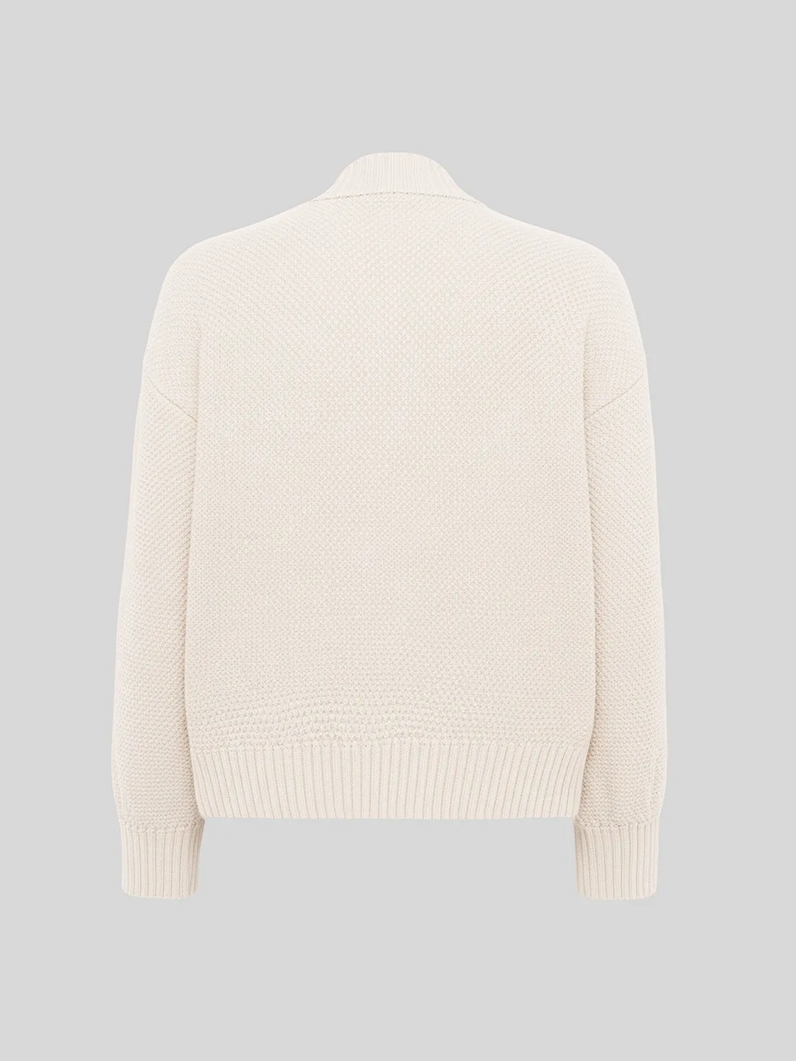 Laneus cardigan cream bomuld boxy