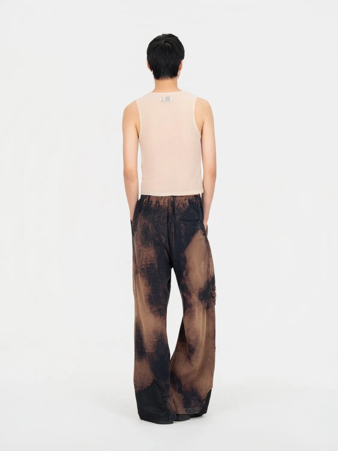 Feng Chen Wang Decayed Check Trousers bukser brun tern