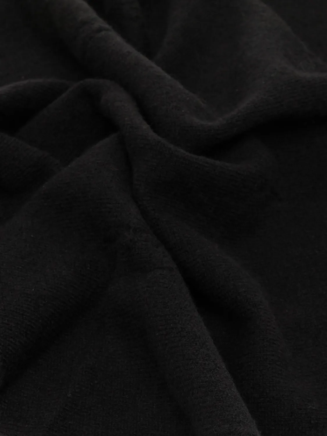 Laneus foulard tørklæde sort uld cashmere