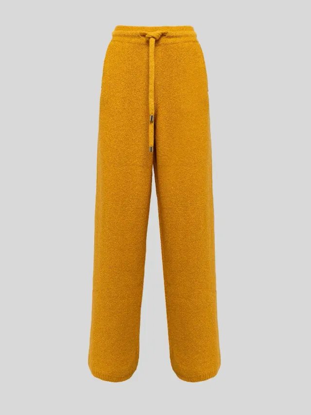 Laneus Strikbukser Saffran Cashmere Silke