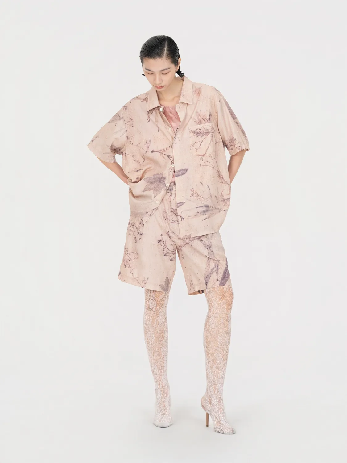 Feng Chen Wang Printed Plant Dye skjorte plantefarve