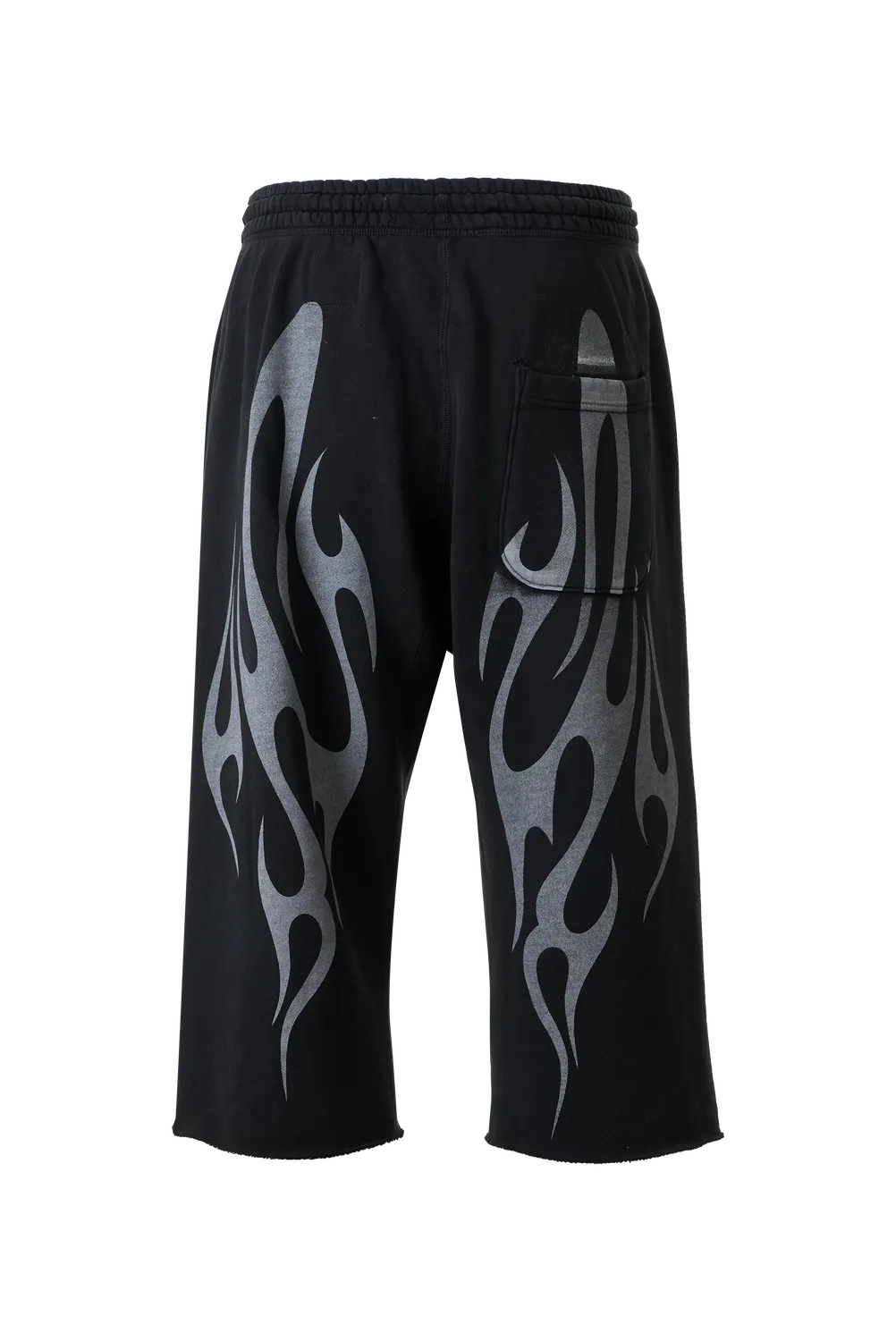 Hellstar Tribal Flame 3/4 shorts sort – fleece