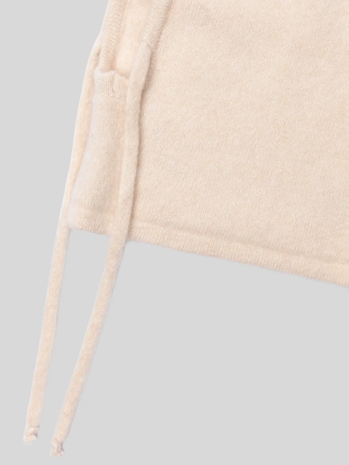 Laneus Knit Balaclava elefanthue cream cashmere silke
