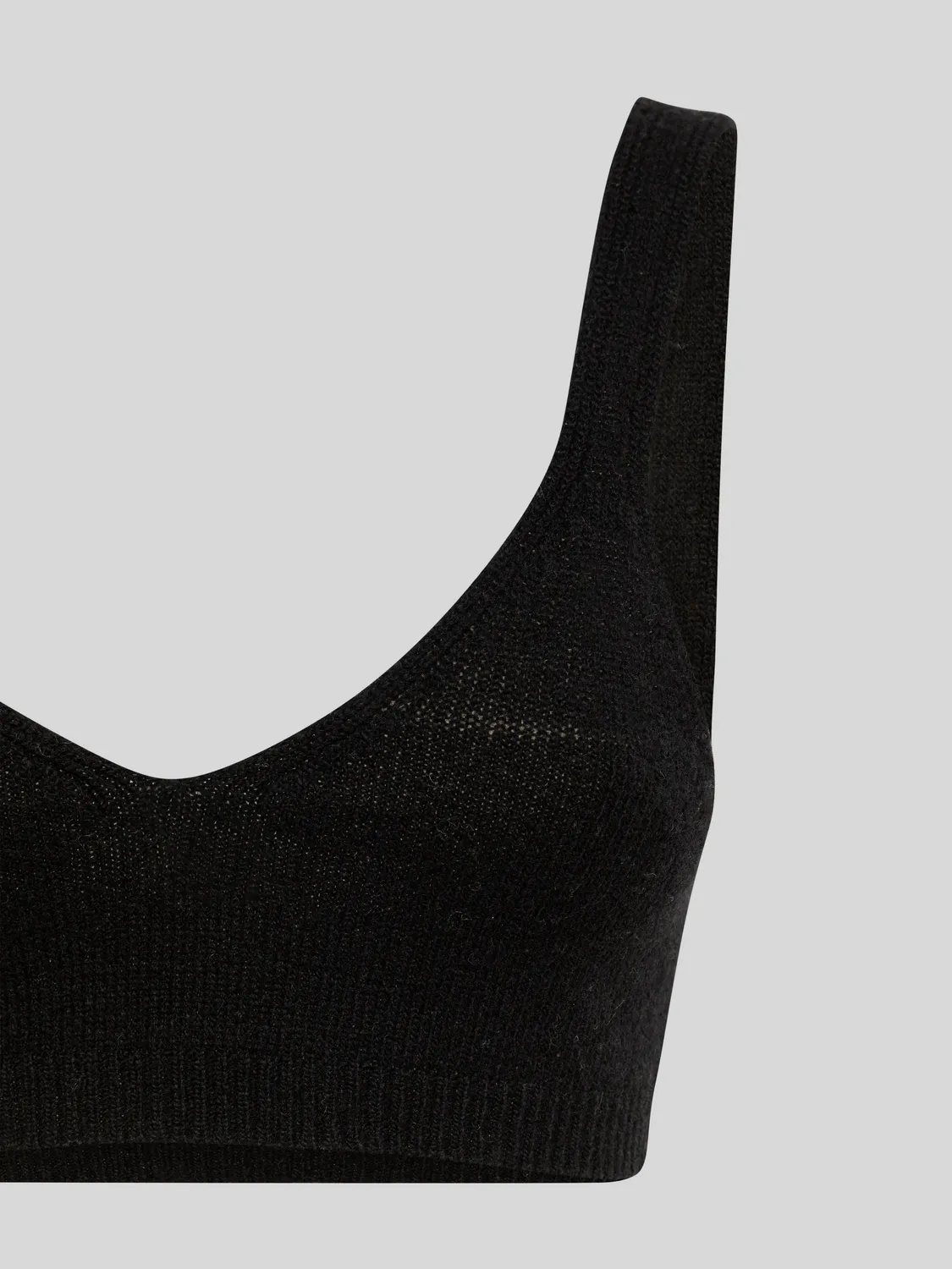 Laneus Slim Fit Knitted Wool and Cashmere bralette sort