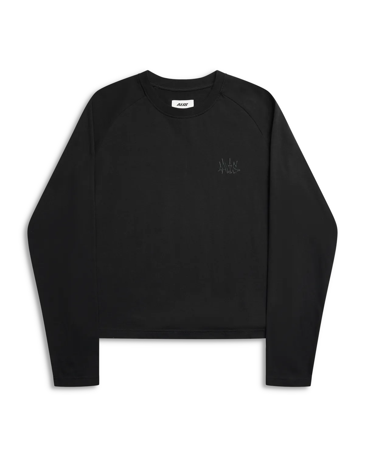 Alis Sol langærmet t-shirt Solid Black broderet