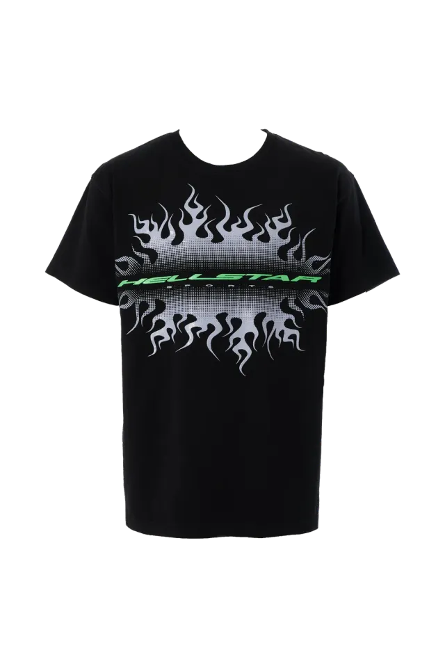 Hellstar Sports Gradient Flame T-shirt sort logo XS-XXXL