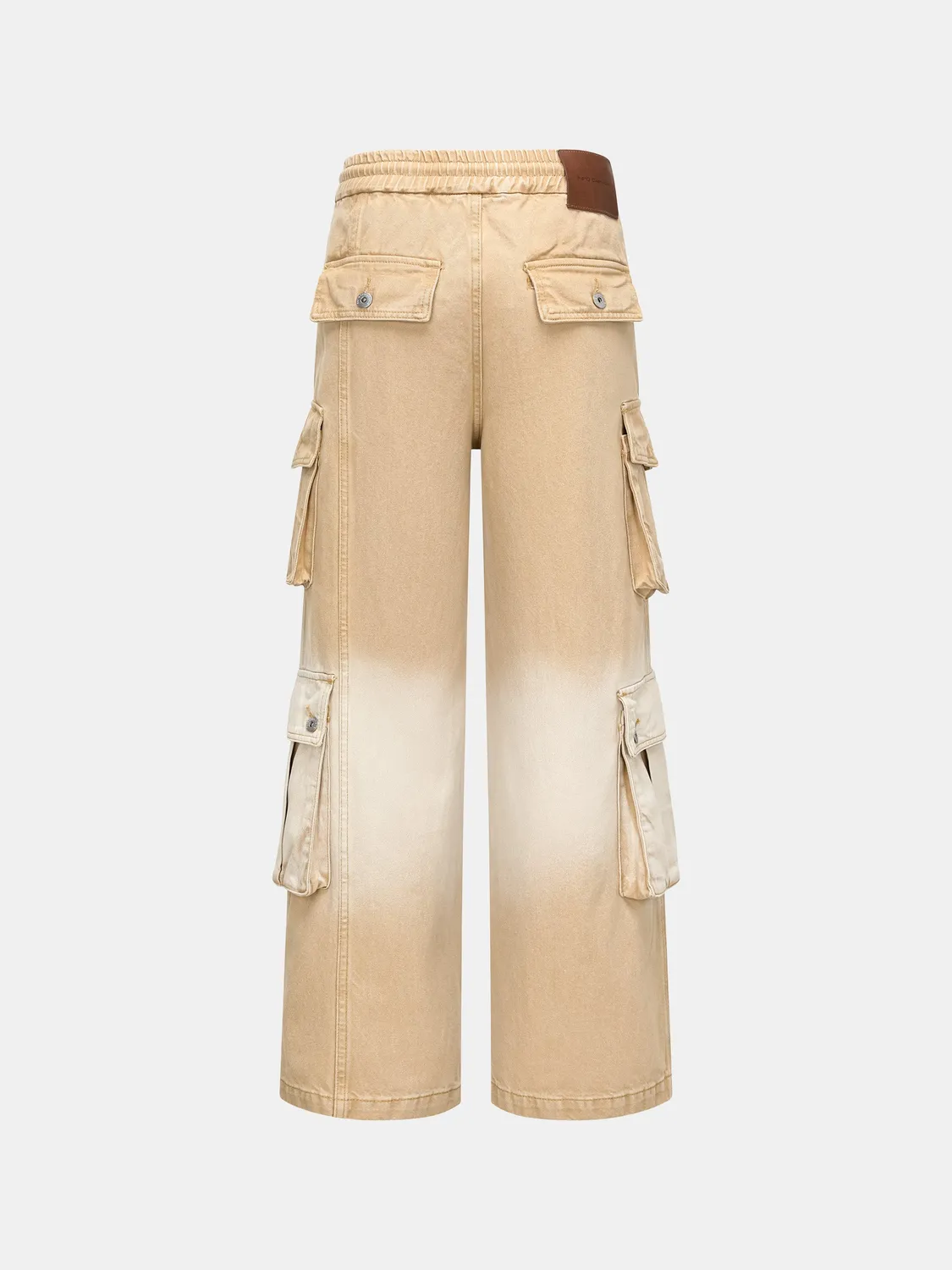 Feng Chen Wang Gradient Denim cargo bukser håndfarvet