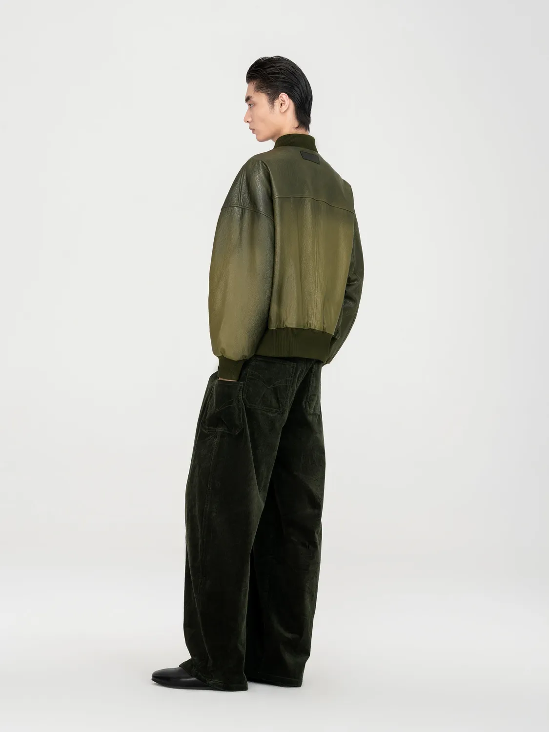 Feng Chen Wang Gradient Bomber læderjakke spray