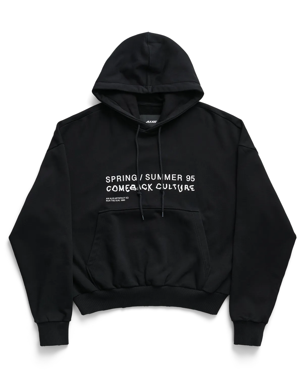 Alis Malto Cropped Hoodie hættetrøje sort boxy