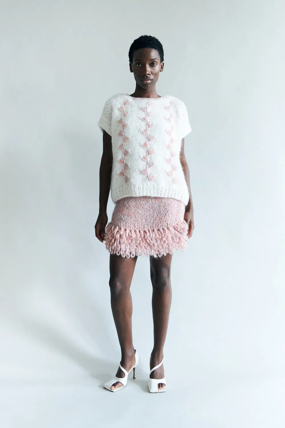 DAWNXDARE Flo 320 Rose nederdel mini mohair