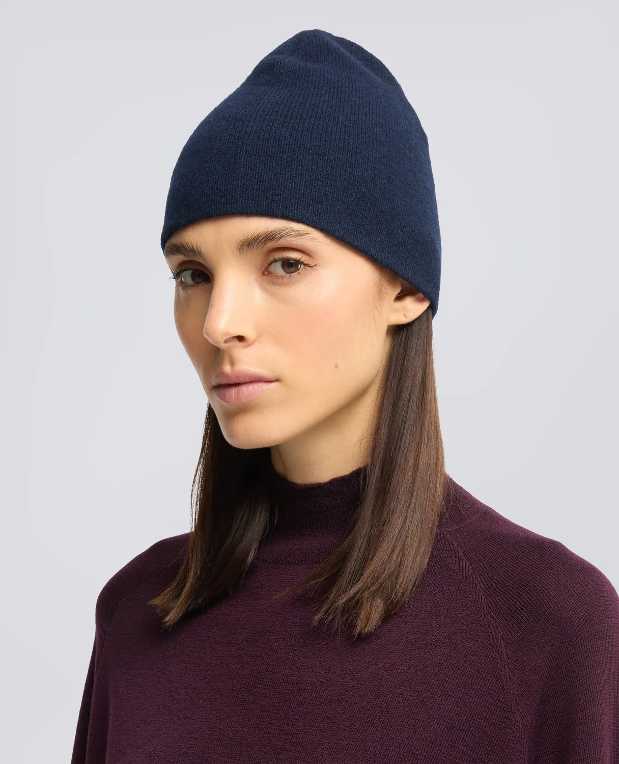 Aspesi uld cashmere yak hue navy glatstrik
