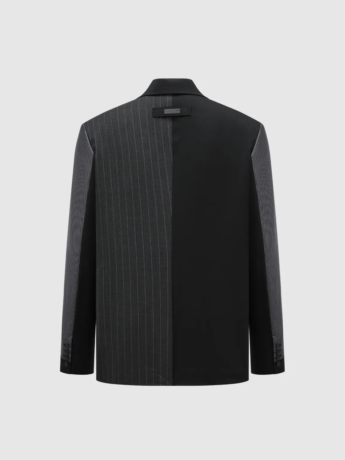 Feng Chen Wang Inverted Stripe blazer sort grå