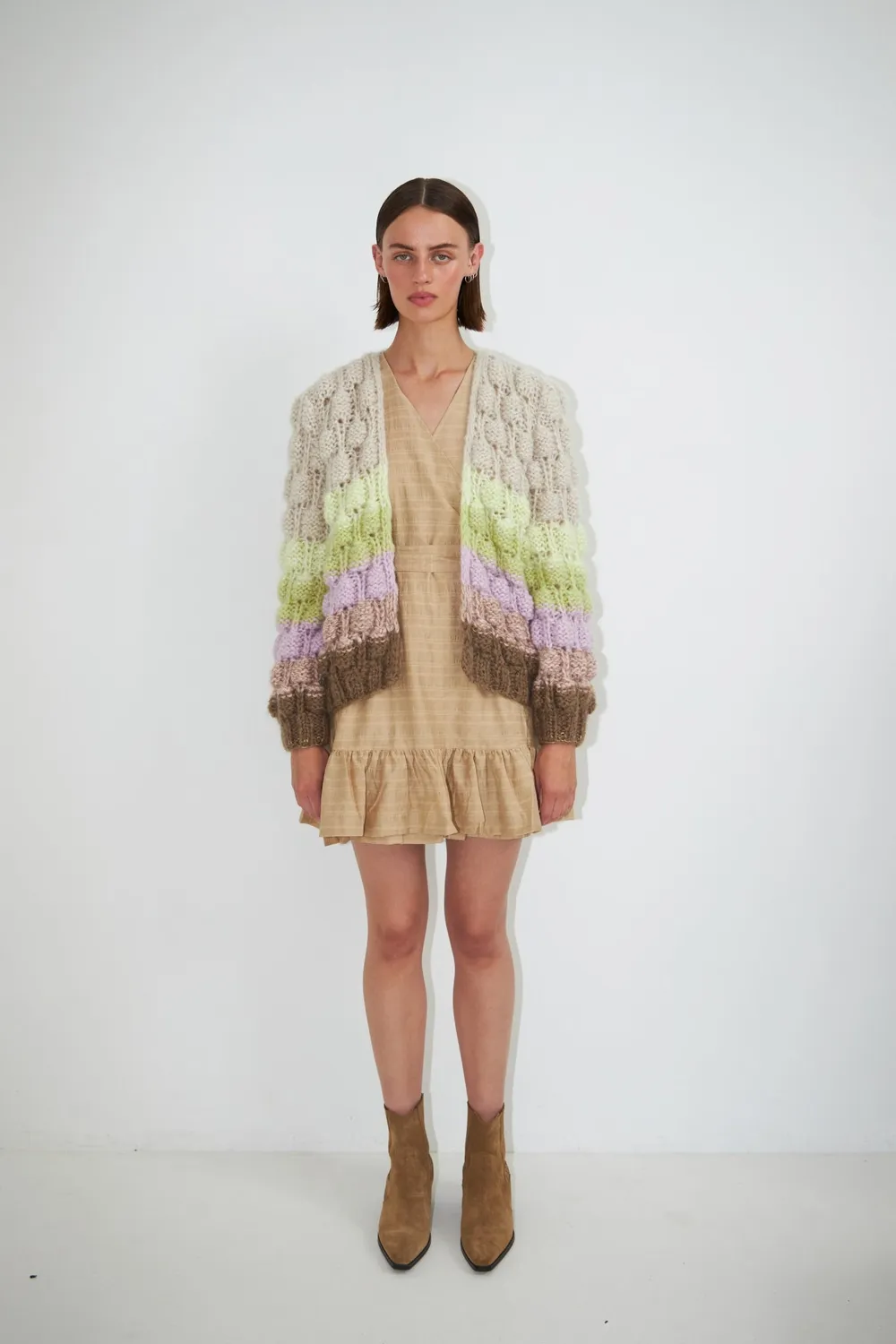 DAWNXDARE Arena Rainbow 909 Pastel cardigan mohair
