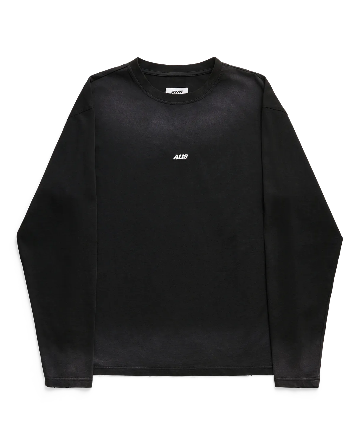 Alis Joshua langærmet T-shirt faded black bomuld