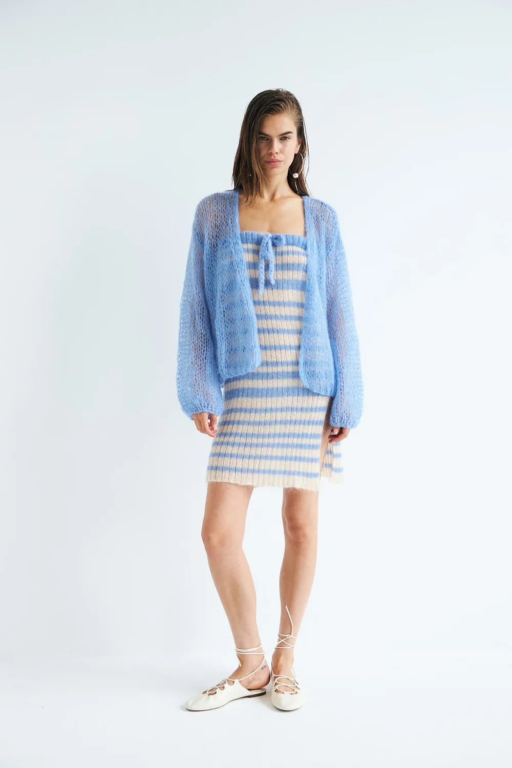 DAWNXDARE GINA-ONE cardigan 630 blue mohair