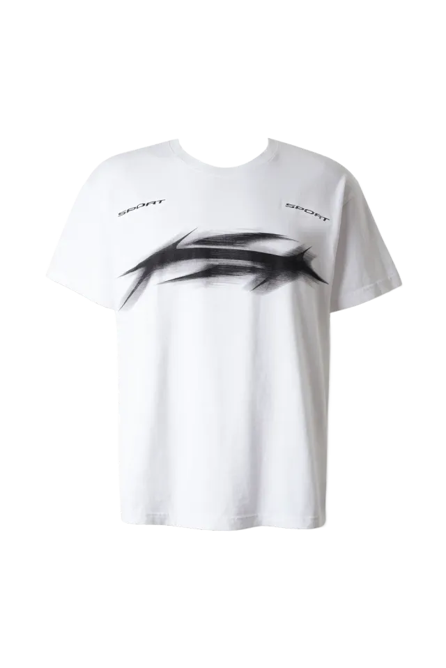 Hellstar Blur T-shirt hvid bomuld med print