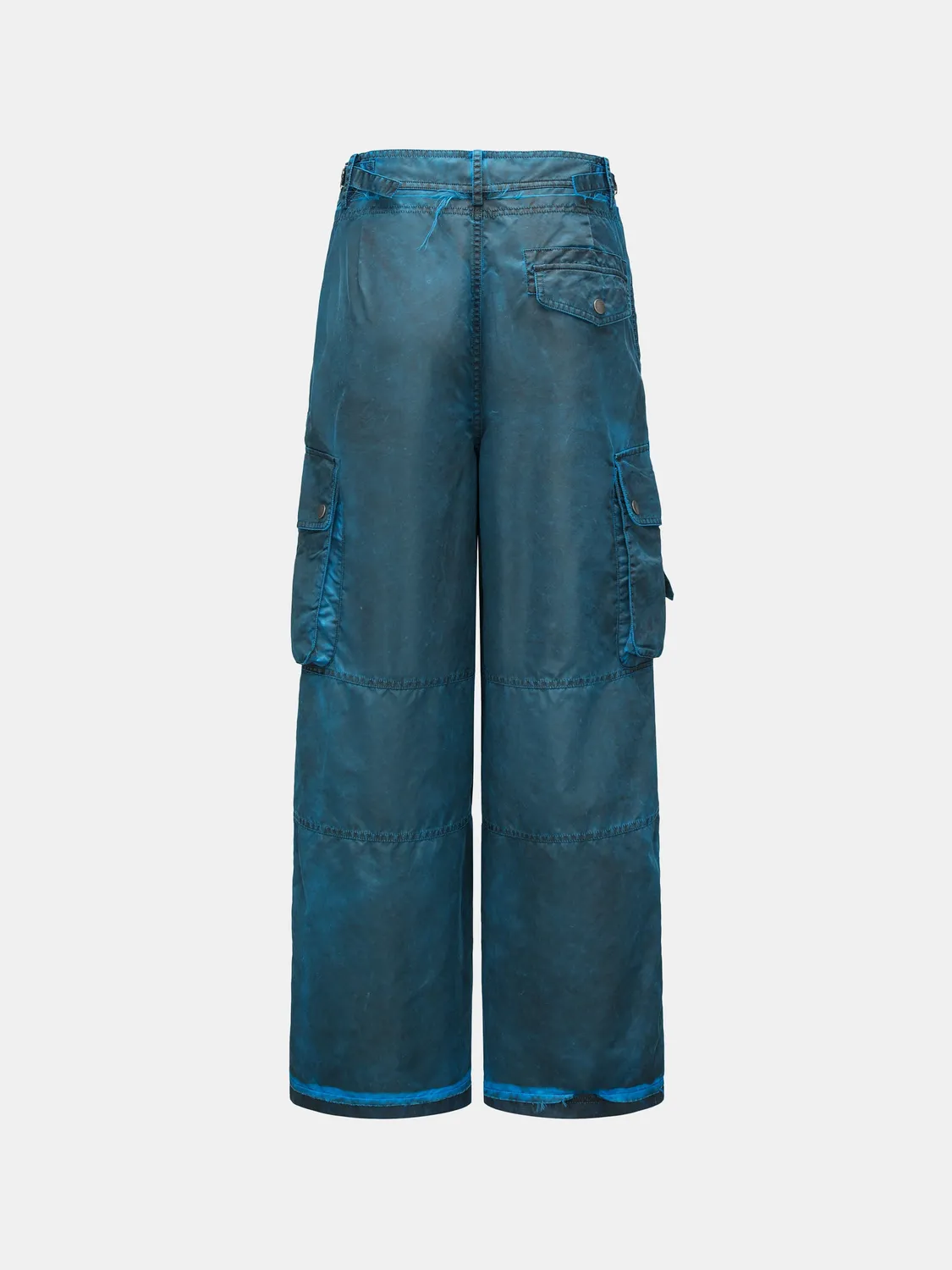 Feng Chen Wang Blue Sandwashed Utility bukser blå nylon