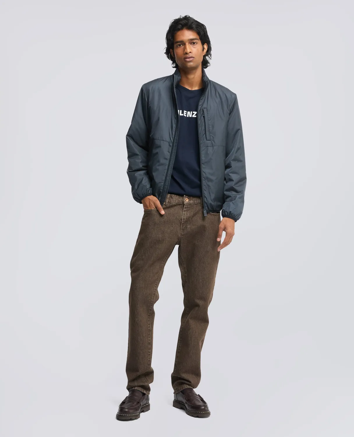 Aspesi Silenzio t-shirt navy bomuld regulær