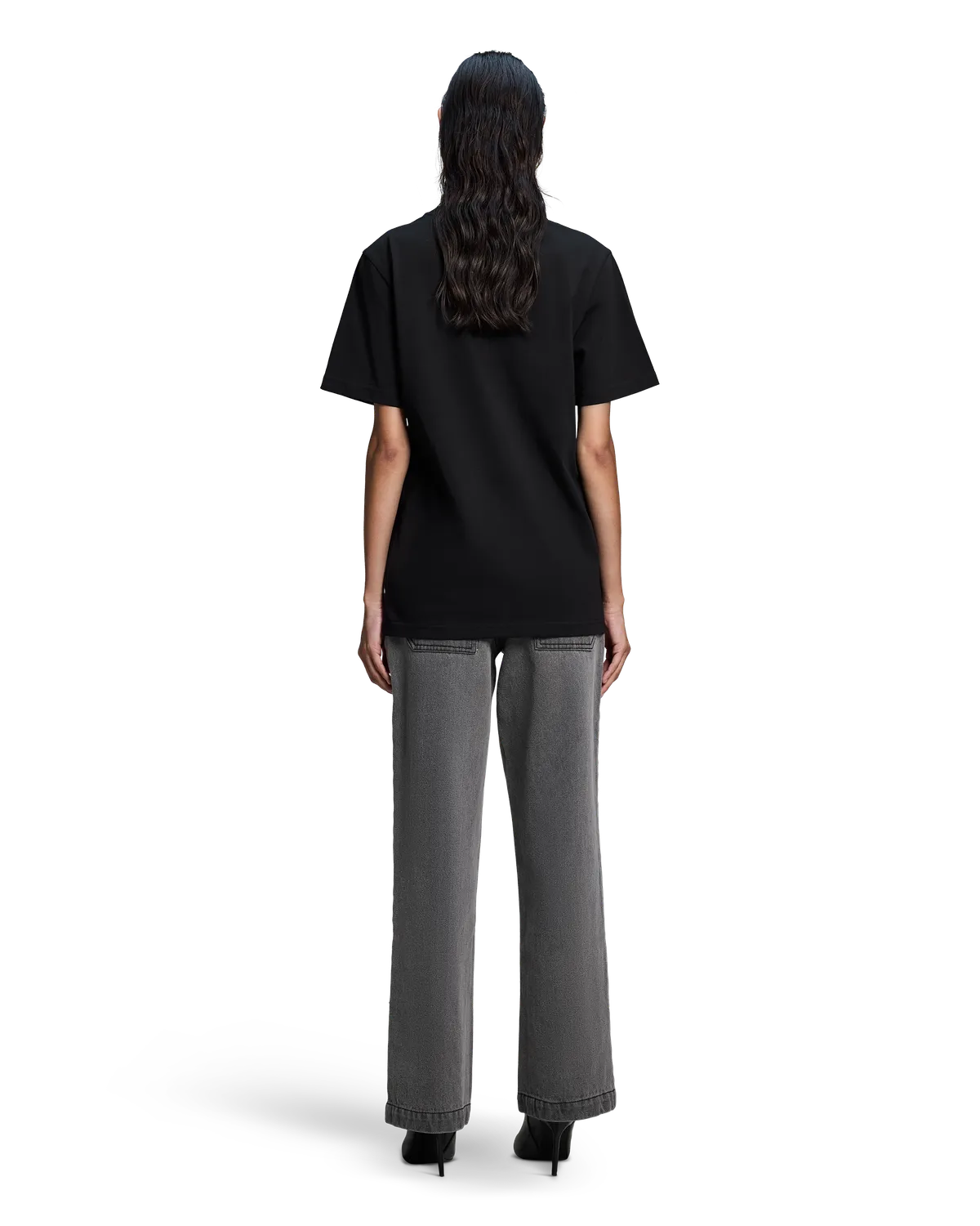 Alis Jeron Essential t-shirt sort cropped bomuld