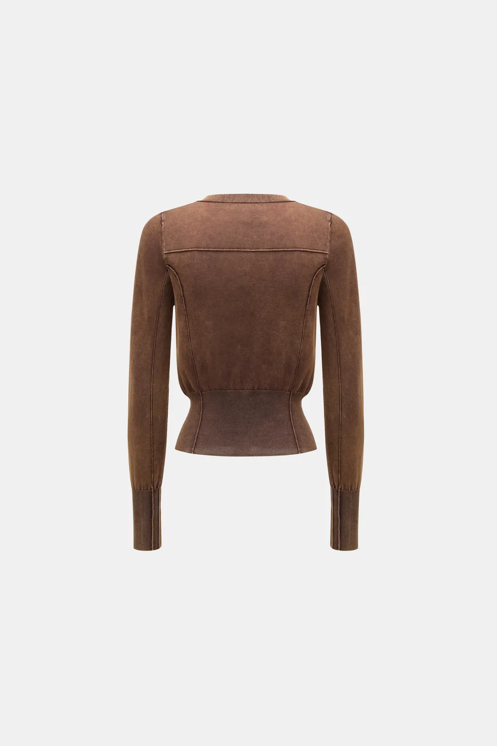 Feng Chen Wang Sandwashed Grey Knit cardigan grå strik
