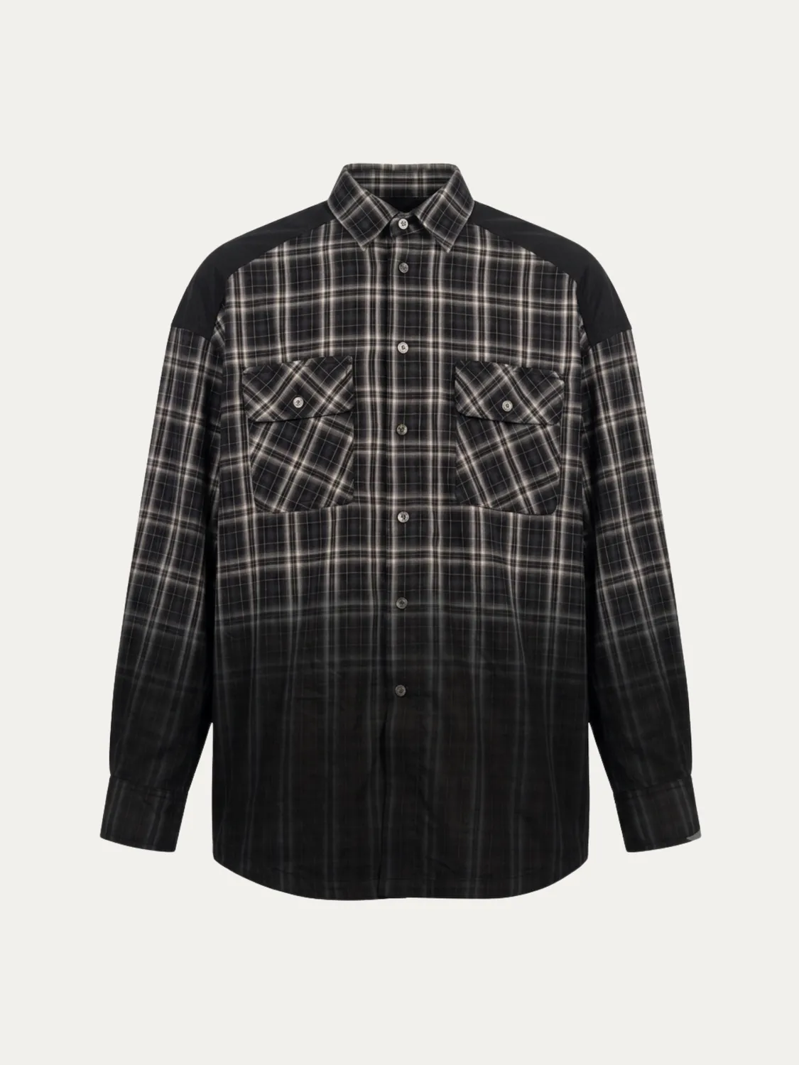 Feng Chen Wang Black Check arbejdsskjorte ternet