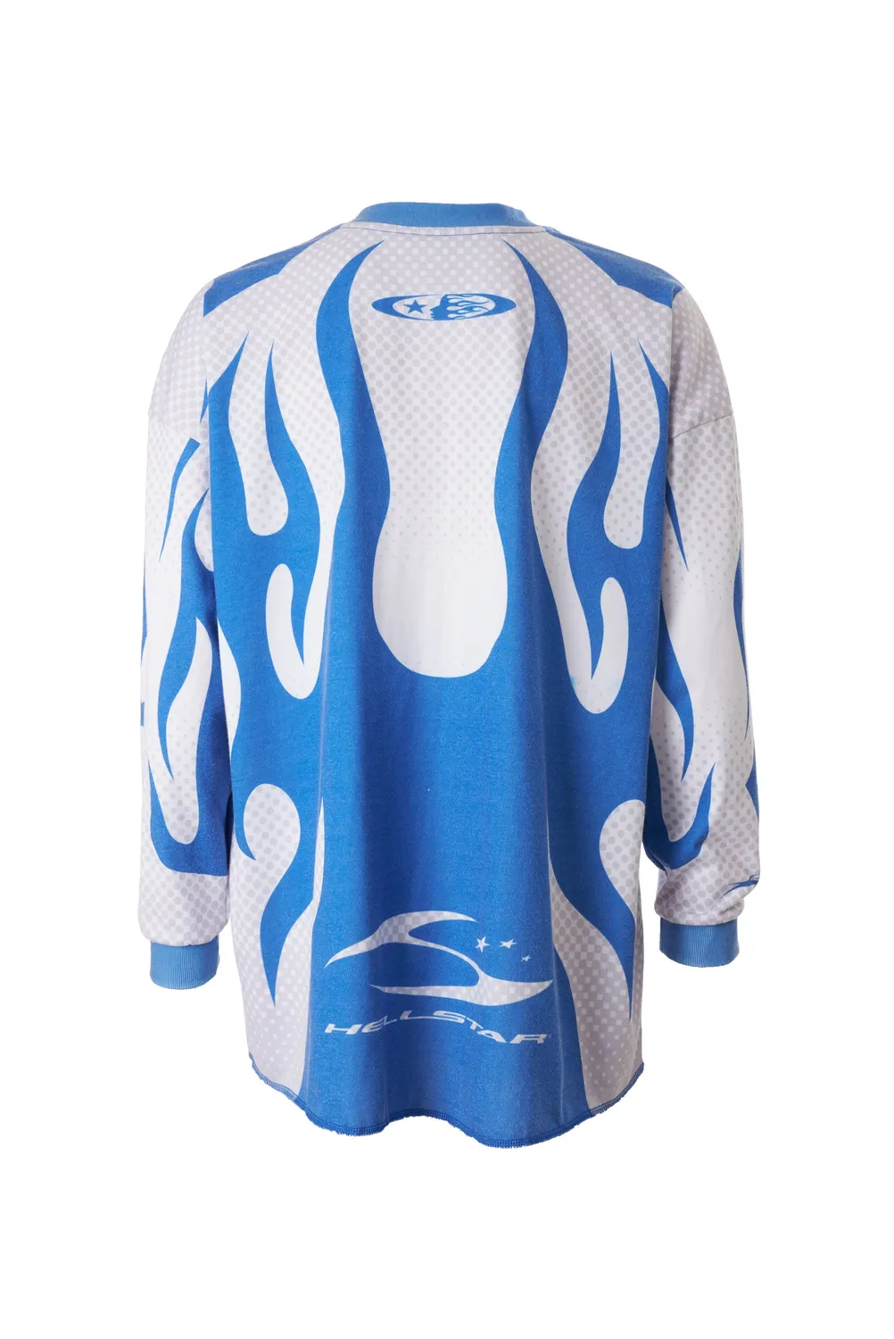 Hellstar Moto Jersey langærmet trøje blå med print