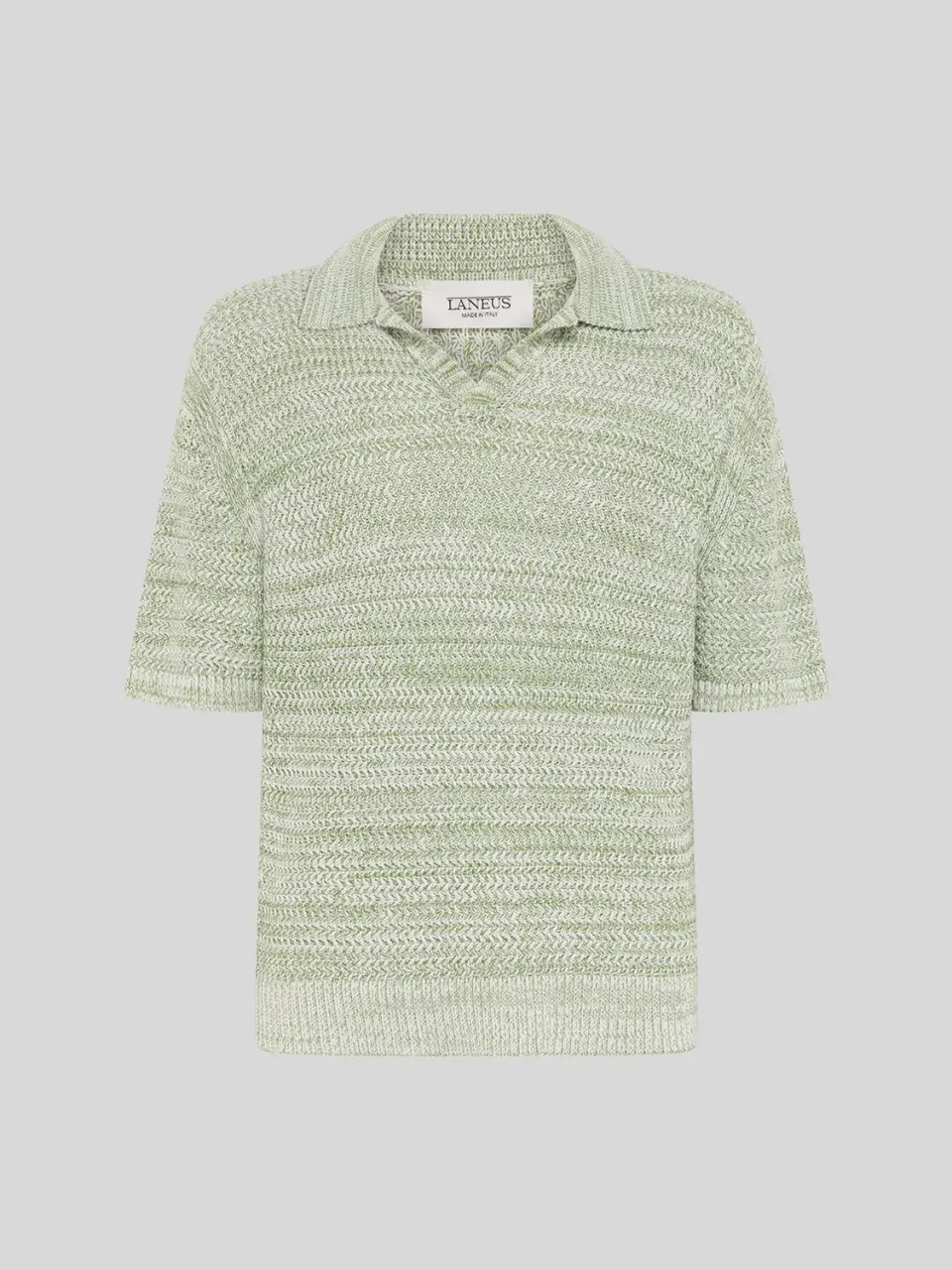 Laneus Knitted Polo strikpolo military green bomuld