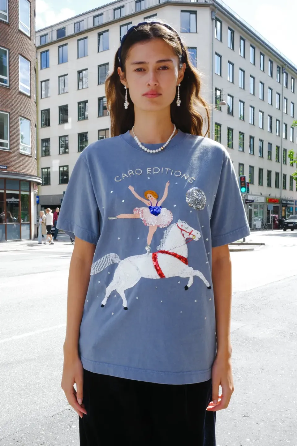 Caro Editions Freddy T-shirt broderet hest