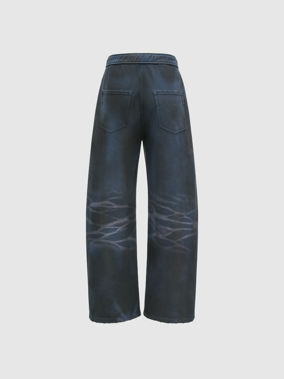Feng Chen Wang Dark Navy Washed Spray-Dyed bukser relaxed fit