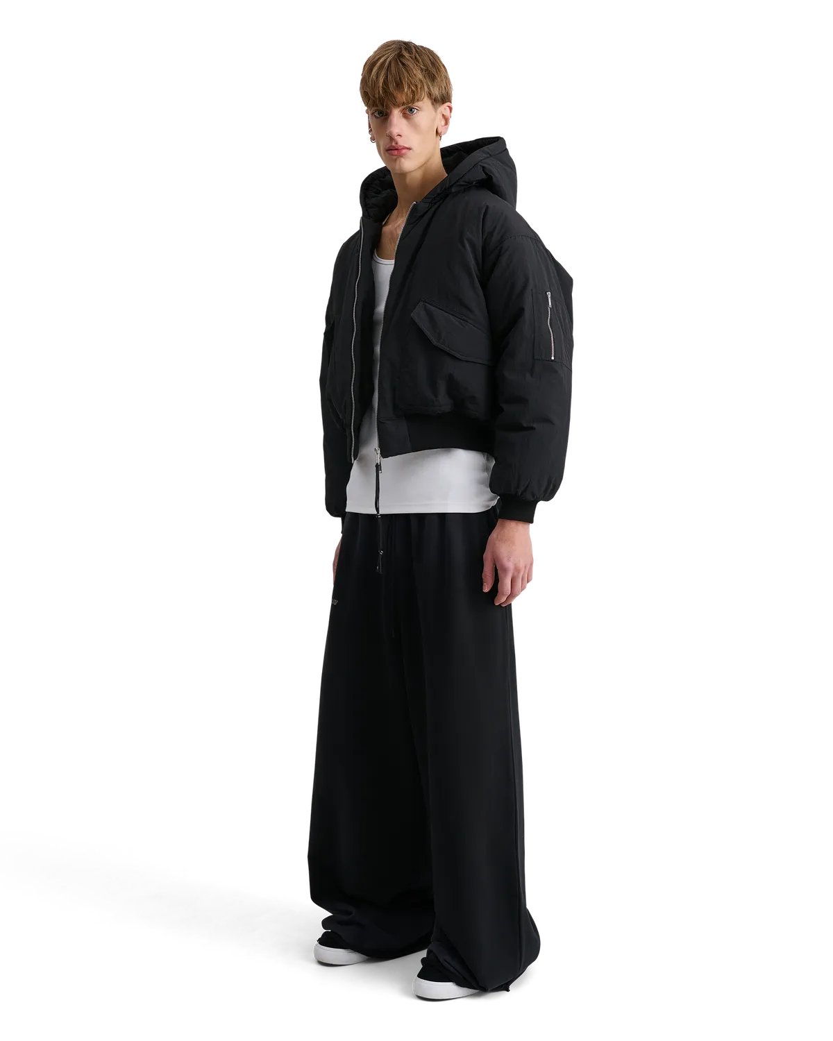 Alis Hoiy Oversized Bomberjakke sort nylon