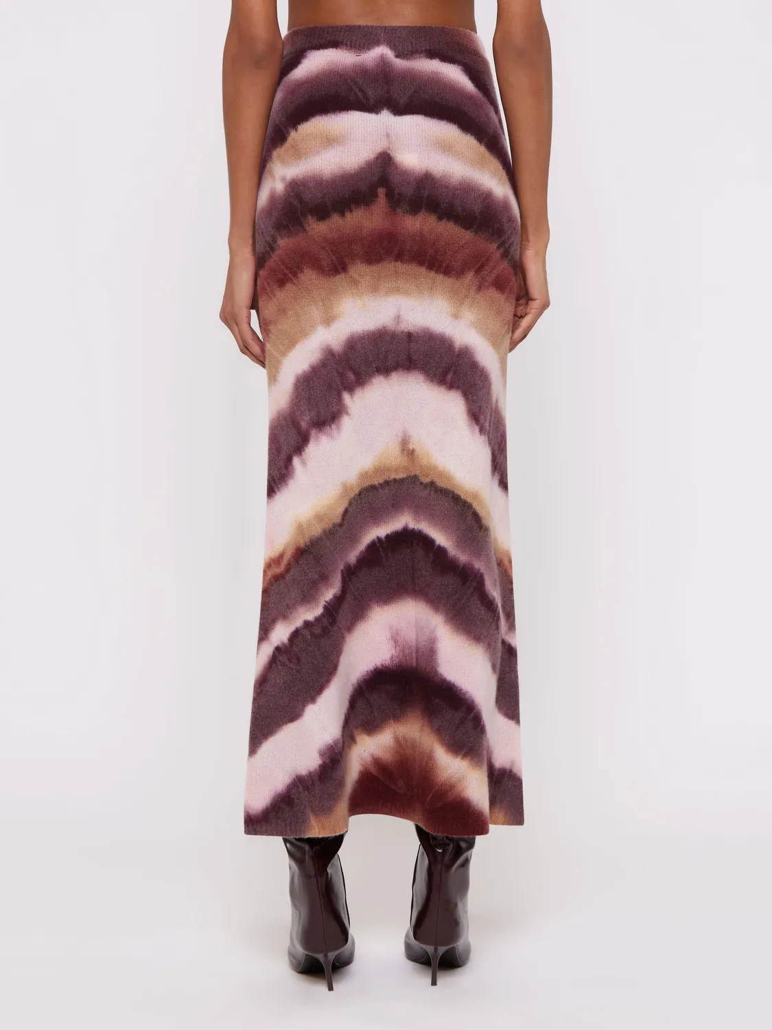 Laneus Garment-Dyed midi-nederdel uld