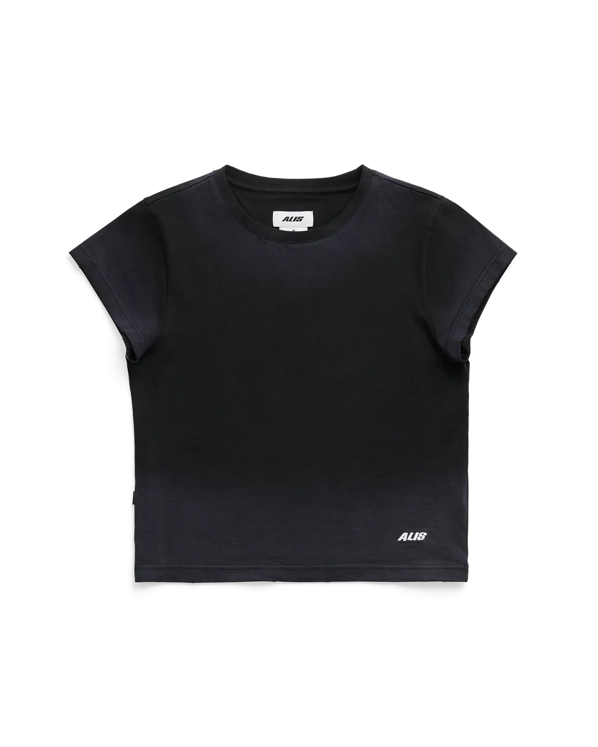 Alis Oliiey baby tee faded sort bomuld