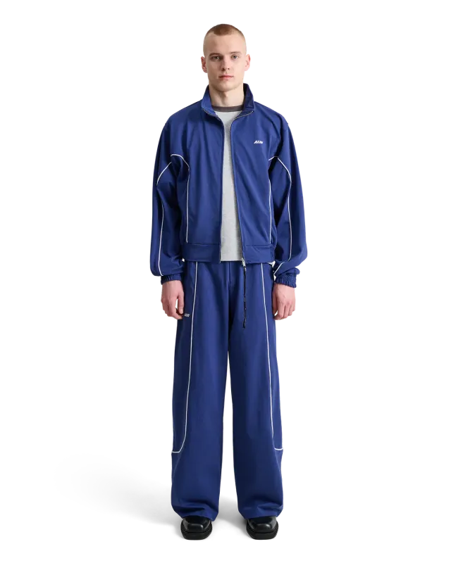 Alis Hristo track top Solid Blue cropped bomuld