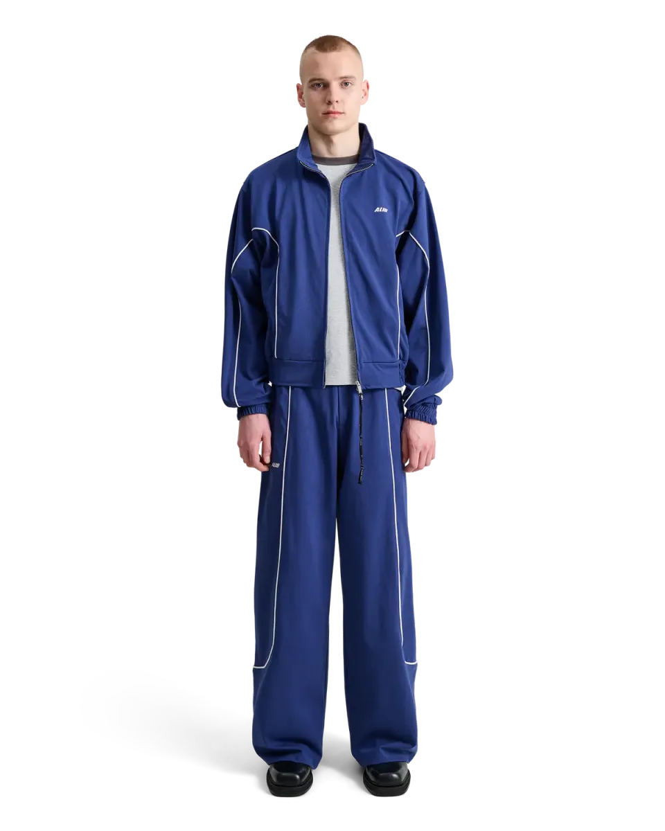 Alis Hristo track top Solid Blue cropped bomuld