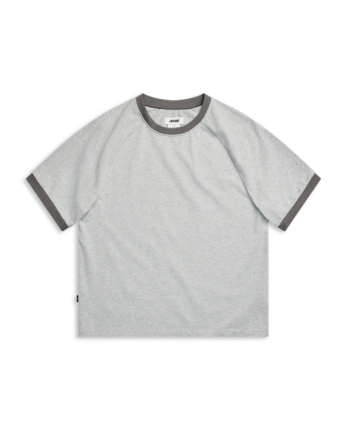 Alis Donne Raglan t-shirt grey melange cropped