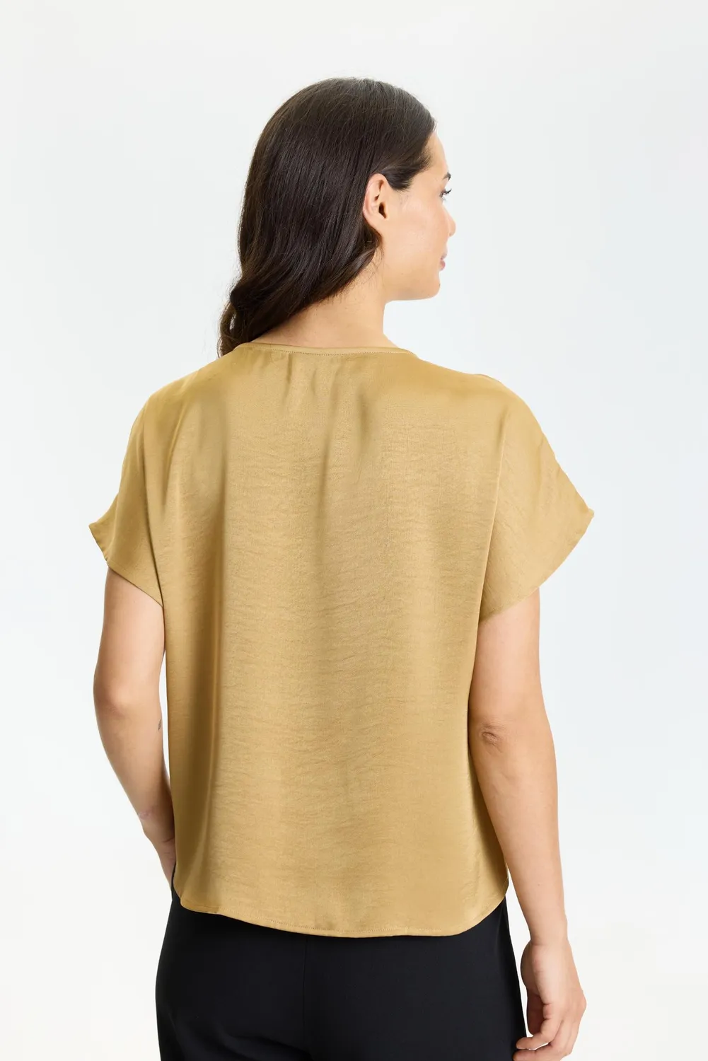 IN FRONT Faye bluse flagermus v-hals