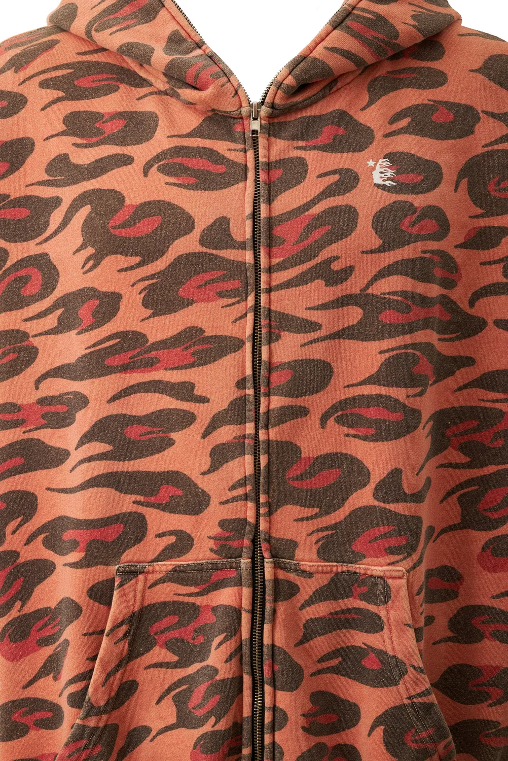 Hellstar HSS26HD3-RED zip-up rød cheetah
